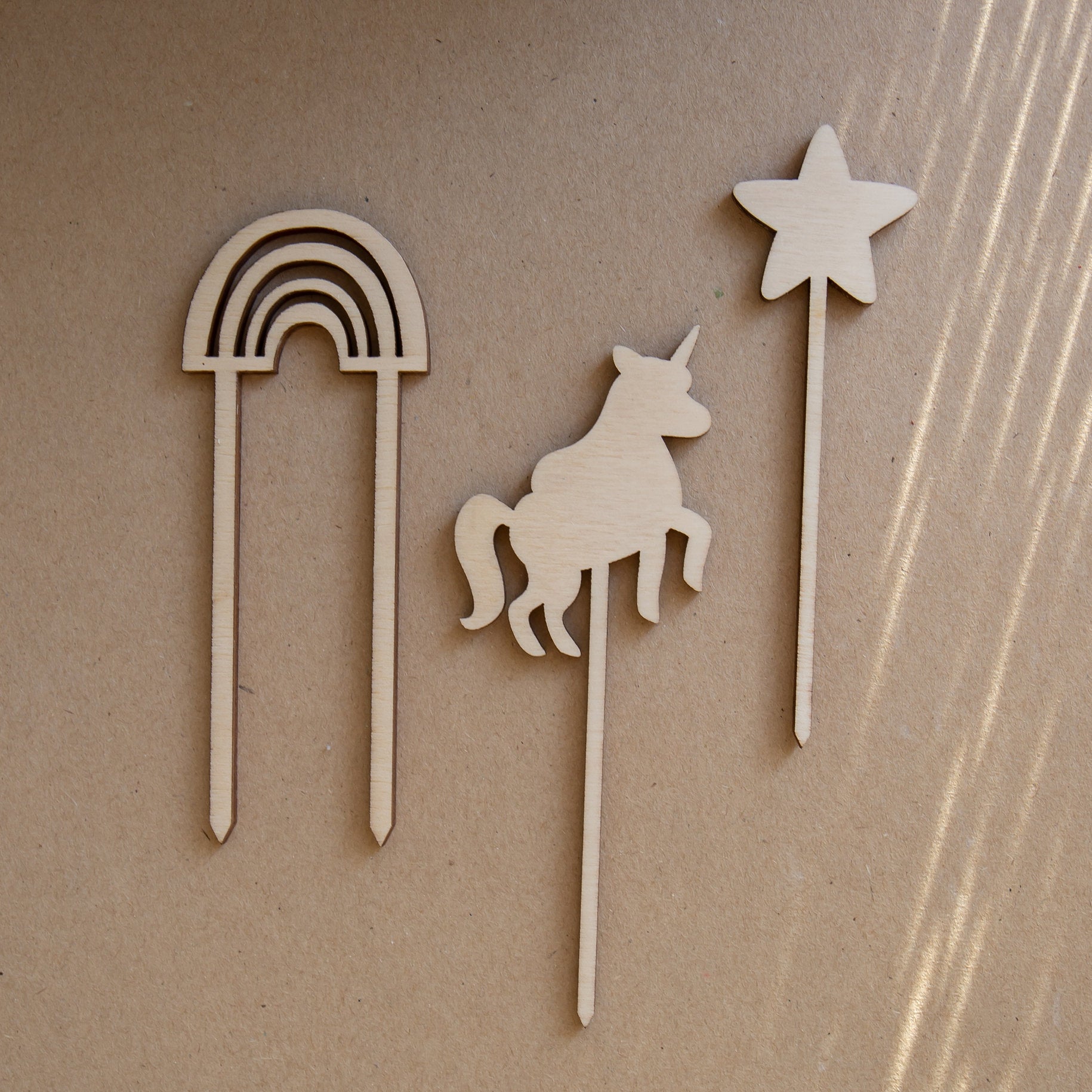 Kuchentopper Cake Topper Einhorn, 3er Set