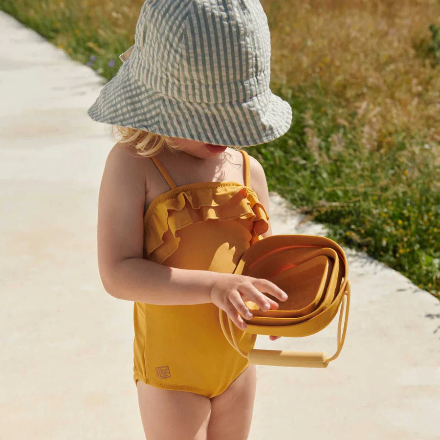 Liewood Sonnenhut aus Seersucker 1 | Modischer Sonnenhut aus Seersucker-Stoff, atmungsaktiv und UV-Schutz | Kinder und Erwachsene