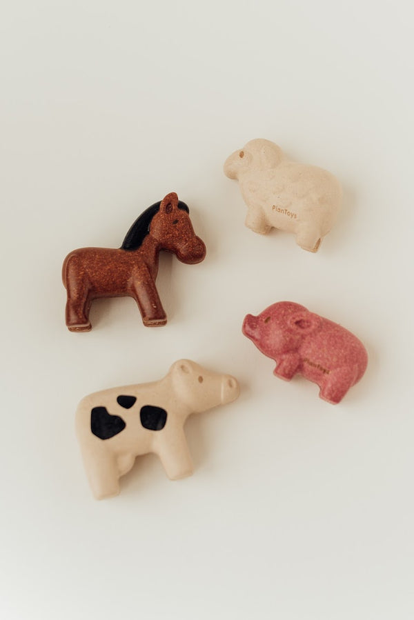 Plantoys Spielfiguren Bauernhoftiere 4-tlg. aus Holz